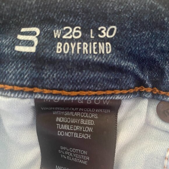 Mott & Bow Boyfriend Jeans 26W 30L - Picture 2 of 2
